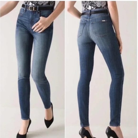 White House Black Market Denim - WHBM Extra High Rise Skinny Jeans Medium Wash
